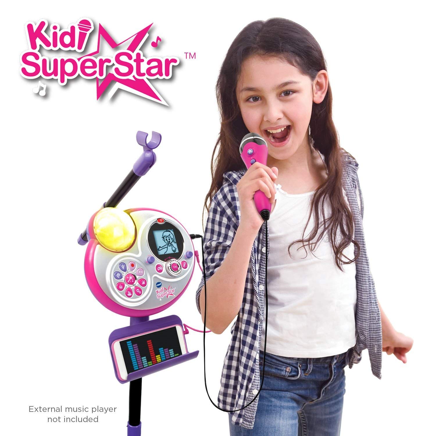 vtech kidi super star karaoke system with mic stand